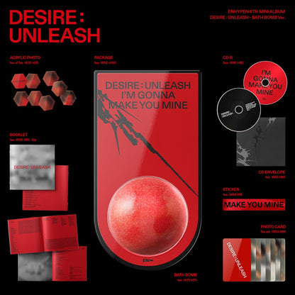 (PRE-ORDER 2025-06-05) ENHYPEN - 6th Mini Album [Desire : Unleash] BATH BOMB Version