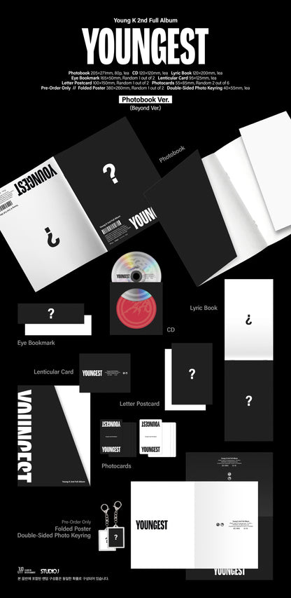 (PRE-ORDER 2026-07-27) Young K (DAY6) - 2nd Full Album [YOUNGEST] Photobook Version (2 Versions) Random 1ea