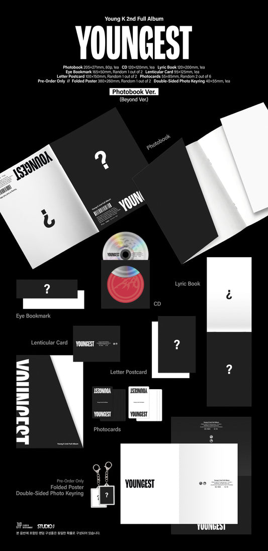 (PRE-ORDER 2026-07-27) Young K (DAY6) - 2nd Full Album [YOUNGEST] Photobook Version (2 Versions) Random 1ea