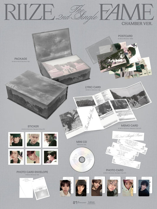 (PRE-ORDER 2025-11-25) RIIZE - 2nd Single Album [Fame] Chamber Version.