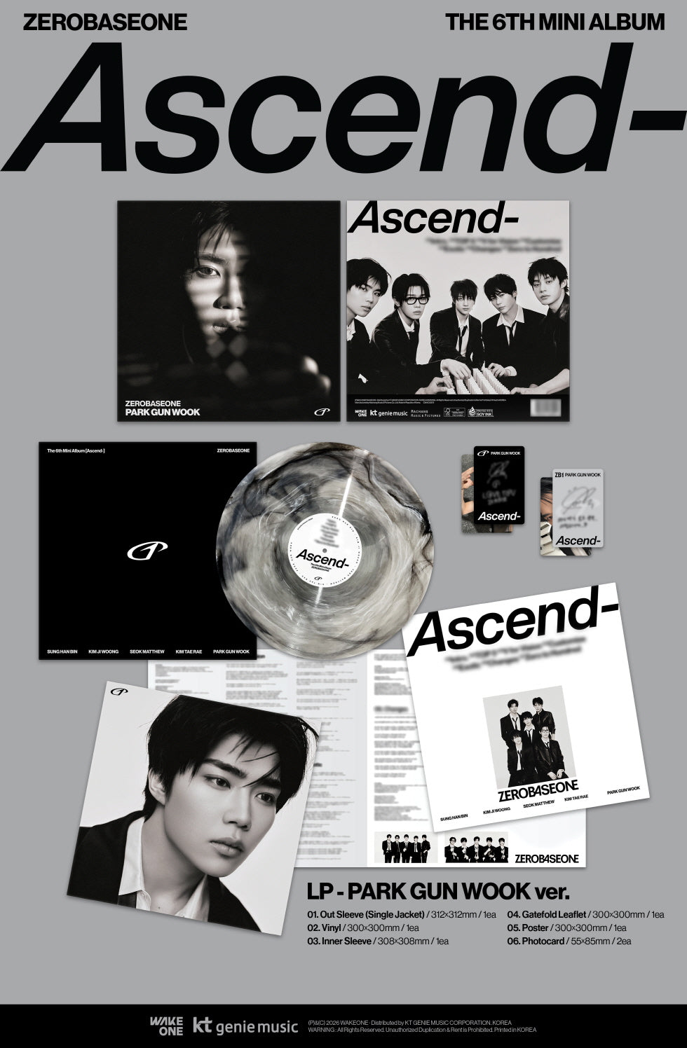 ZEROBASEONE - 6th Mini Album [Ascend-] LP Vinyl Version (5