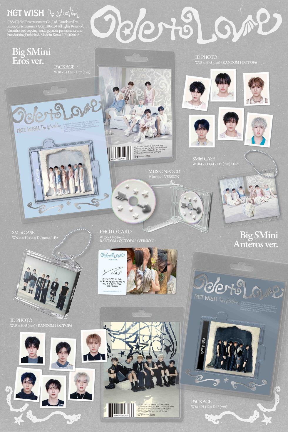 NCT Wish - 1st Full Album [Ode to Love] Big SMini Version (2 Versions)