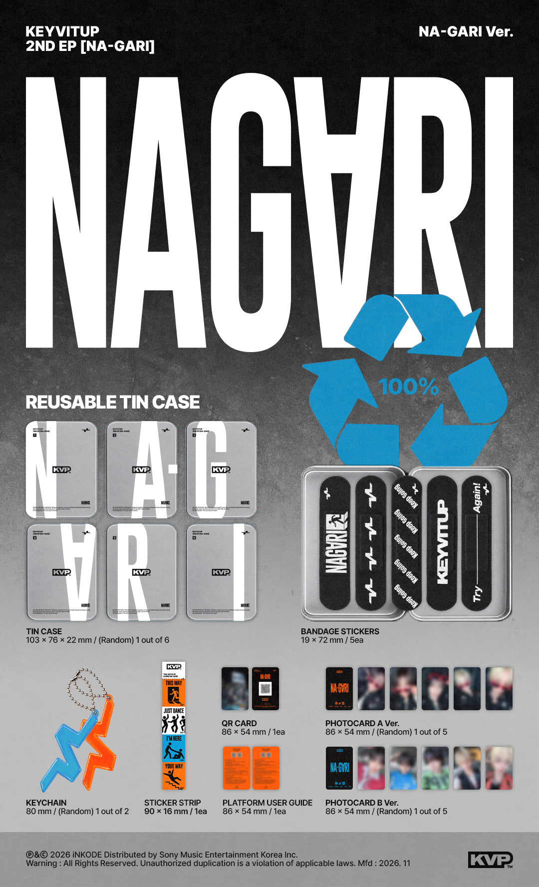 (PRE-ORDER 2026-11-09) KEYVITUP 키빗업 - 2nd EP Album [NA-GARI] NA-GARI Version