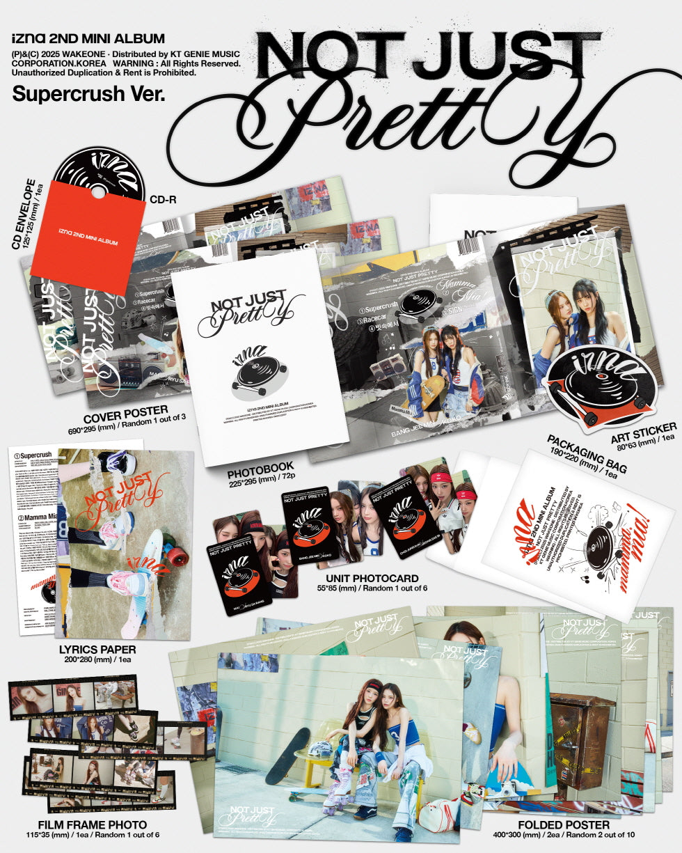 izna - 2nd Mini Album [Not Just Pretty] Supercrush Version (Posterbook Version)(3 Versions).