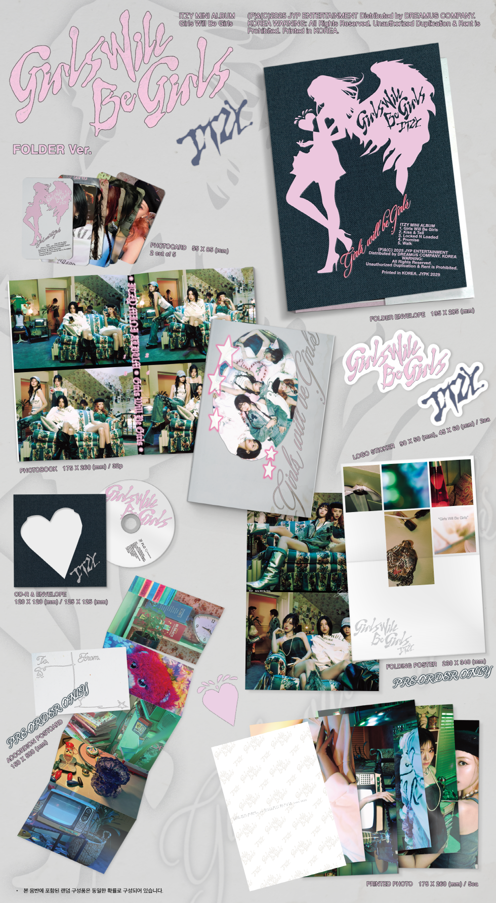 ITZY - [Girls Will Be Girls] Folder Version (POB - Photocard 1ea Included - Limited Quantity)