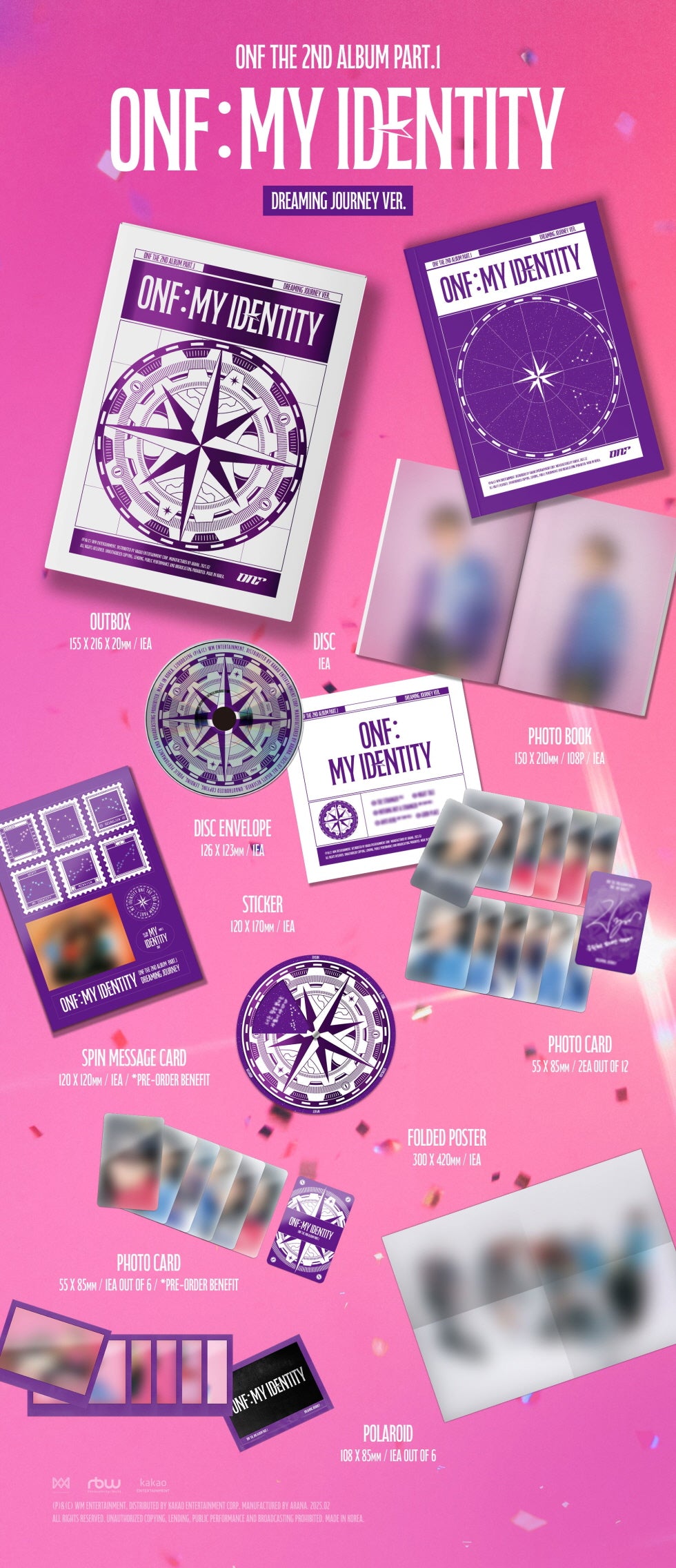 ONF - 2nd Album Part. 1 [ONF: MY IDENTITY] (3 Versions) Random 1ea