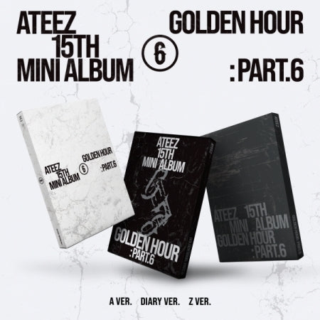(PRE-ORDER 2026-11-13) ATEEZ - 15th Mini Album [GOLDEN HOUR : Part.6] Standard Version (3 Versions) Random 1ea (🎁POB Included - Pre-order only)