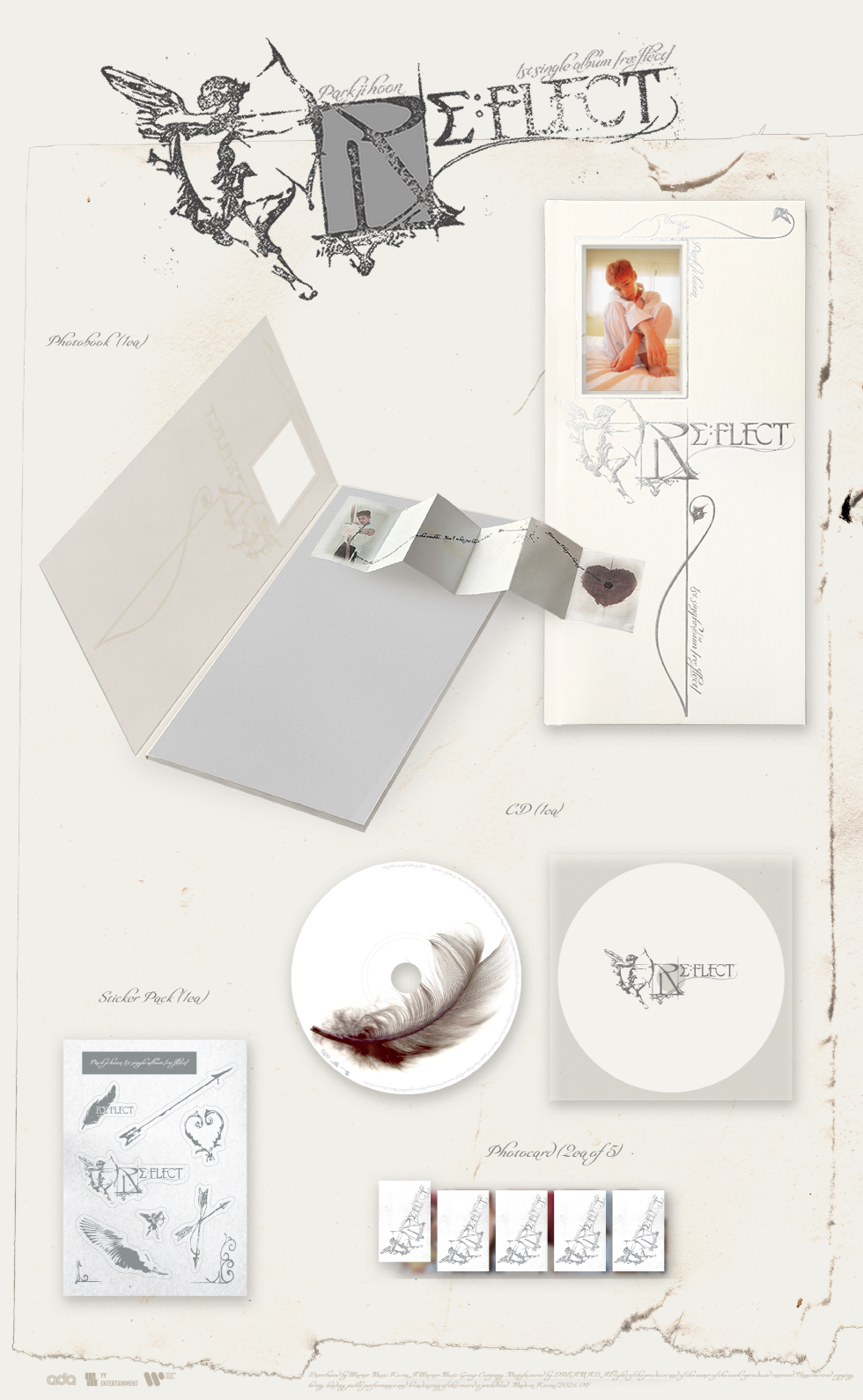 (PRE-ORDER 2026-04-29) PARK JI HOON - 1st Single Album [RE:FLECT] (2 Versions).