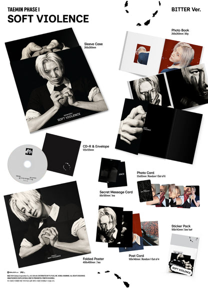 TAEMIN (SHINee) - [PHASE I : Soft Violence] Photobook Version (2 Versions)(🎁POB Option available)