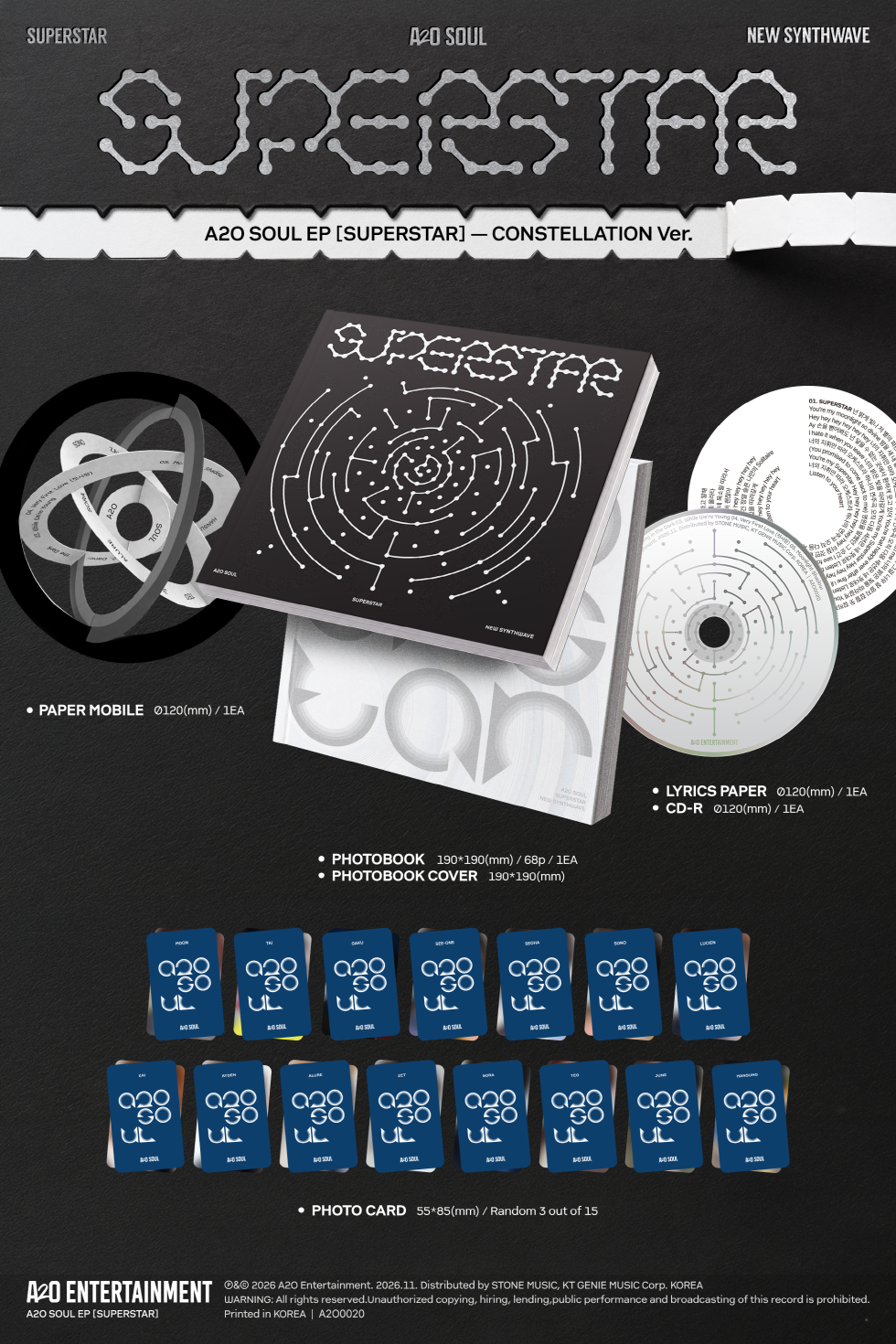 (PRE-ORDER 2026-11-10) A2O SOUL (에이투오 소울) - EP Album [SUPERSTAR] (2 Versions) Random 1ea