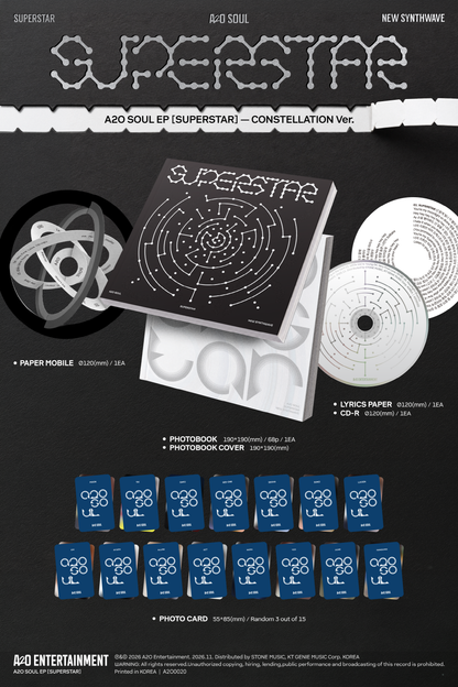 (PRE-ORDER 2026-11-10) A2O SOUL (에이투오 소울) - EP Album [SUPERSTAR] (2 Versions) Random 1ea