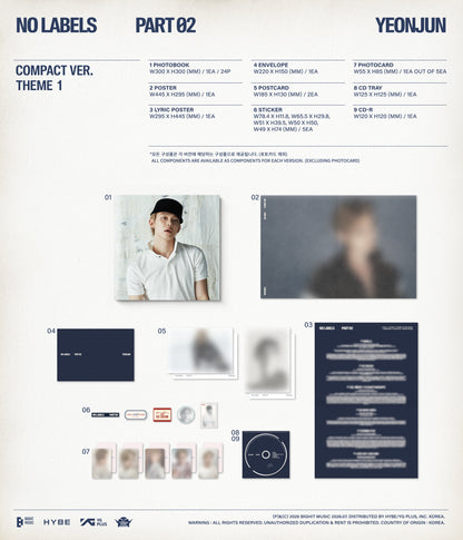 YEONJUN (TXT) - [NO LABELS: PART 02] Compact Version (3 Versions) Random 1ea