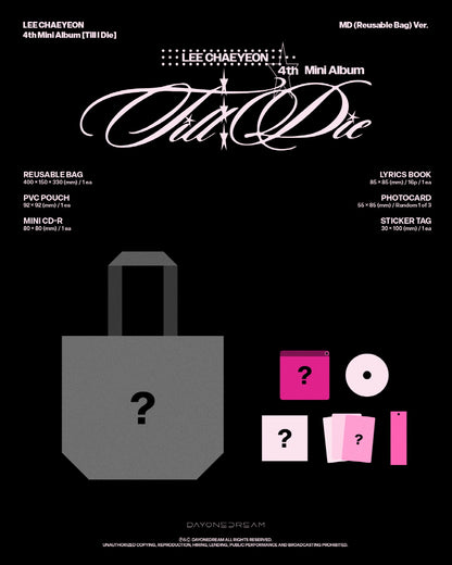 (PRE-ORDER 2026-05-07) Lee Chae Yeon - 4th Mini Album [Till i Die] Reusable Bag Version