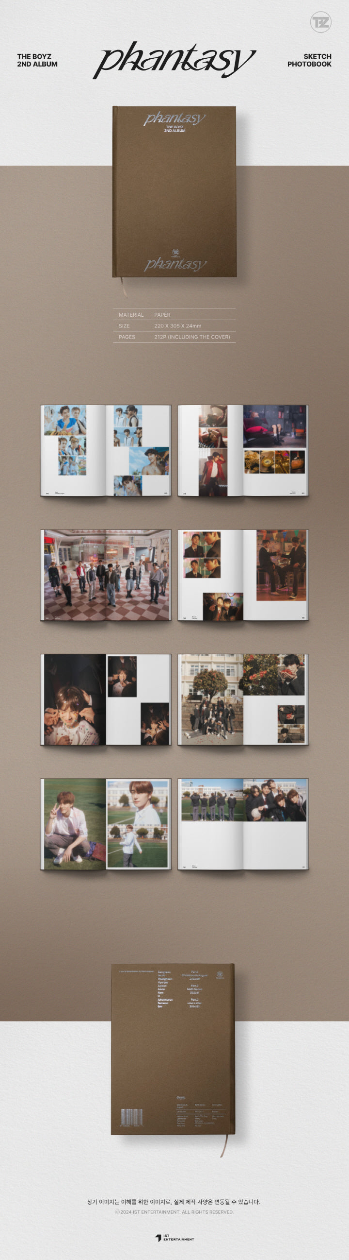 The Boyz 2nd Album Phantasy Sketch Photobook