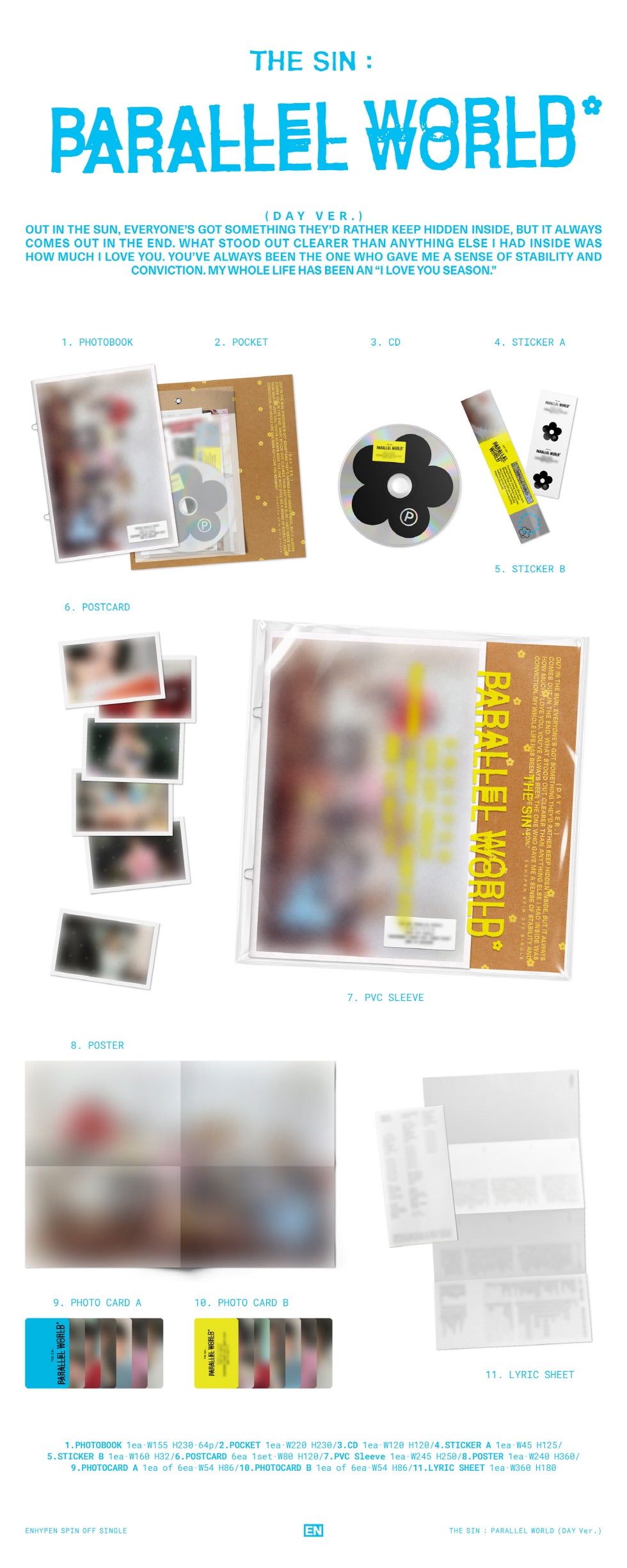 (PRE-ORDER 2026-11-23) ENHYPEN - [THE SIN : PARALLEL WORLD](3 Versions) Random 1ea (🎁Weverse Shop POB Included - Pre-order only)