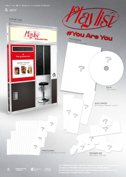 UAU - 1st Mini Album [Playlist #You Are You] & Version (Limited Edition)