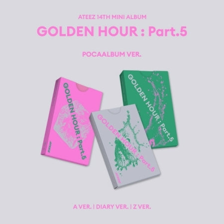 (PRE-ORDER 2026-06-26) ATEEZ - 14th Mini Album [GOLDEN HOUR : Part.5] POCAALBUM Version (3 Versions) Random 1ea (POB Included - Pre-order only)