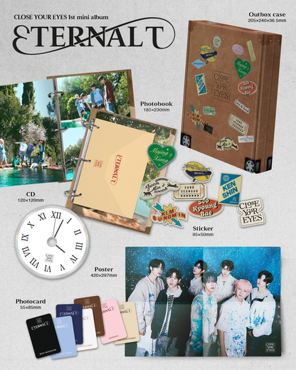 CLOSE YOUR EYES - 1st Mini Album [ETERNALT] Photobook Version.