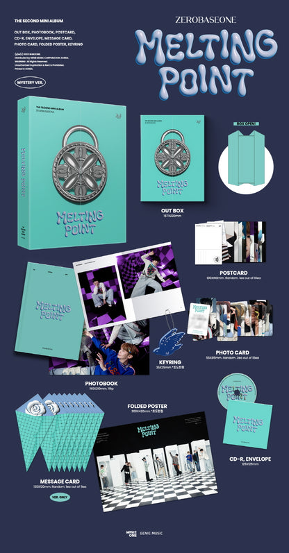 ZEROBASEONE, 2ND MINI ALBUM, MELTING POINT (3 Versions).