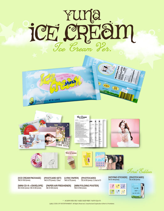 YUNA (ITZY) - 1st Mini Album [Ice Cream] Ice Cream Version.