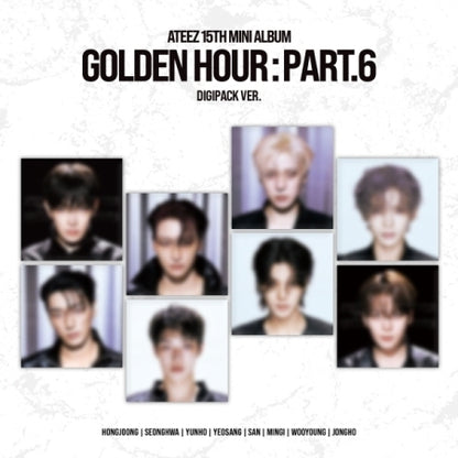 (PRE-ORDER 2026-11-13) ATEEZ - 15th Mini Album [GOLDEN HOUR : Part.6] DIGIPACK Version (8 Versions) Random 1ea (🎁POB Included - Pre-order only)