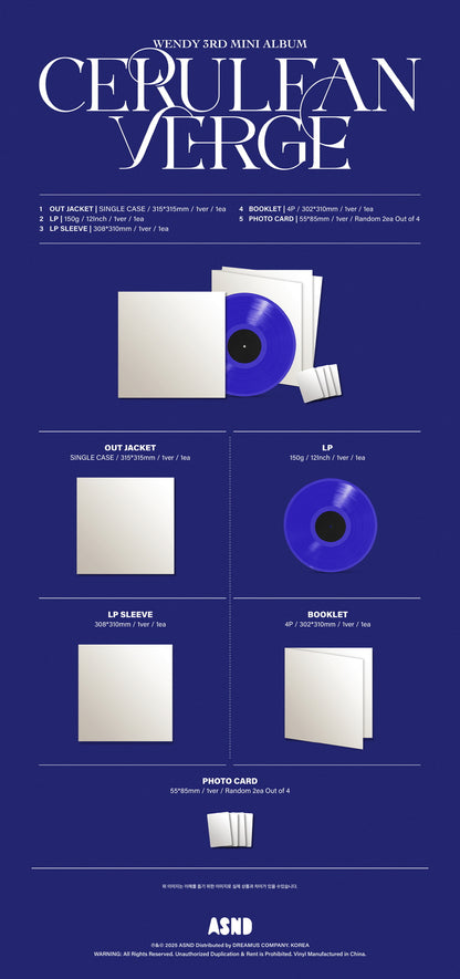 Wendy (Red Velvet) - 3rd Mini Album [Cerulean Verge] LP Vinyl Version