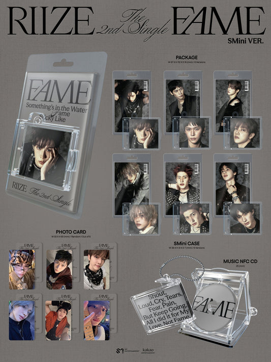 (PRE-ORDER 2025-11-25) RIIZE - 2nd Single Album [Fame] SMini Version (6 Versions) Random 1ea.