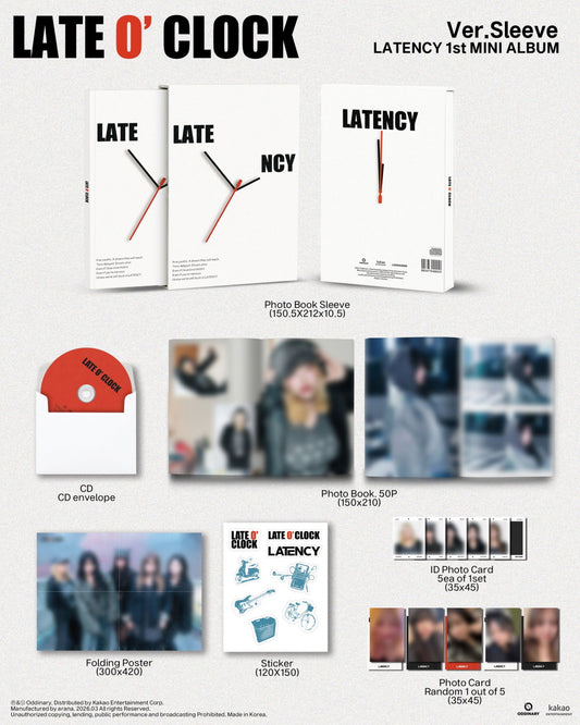 (PRE-ORDER 2026-03-19) LATENCY - 1st Mini Album [LATE O' CLOCK] Sleeve Version