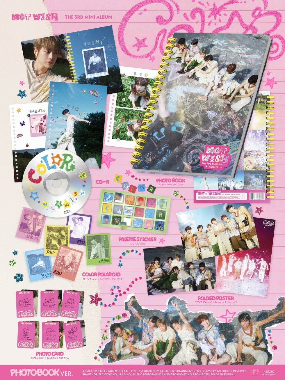 NCT Wish - 3rd Mini Album [COLOR] Photobook Version.