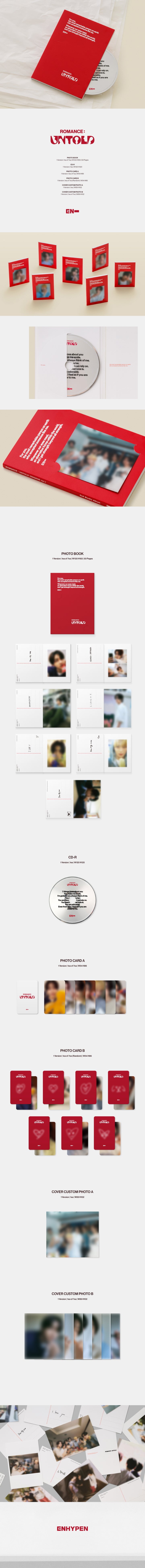 ENHYPEN ROMANCE : UNTOLD Engene Version Random 1ea.