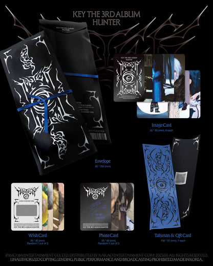 Key (SHINee) - 3rd Full Album [HUNTER] Talisman Version (Smart Album / QR Version).