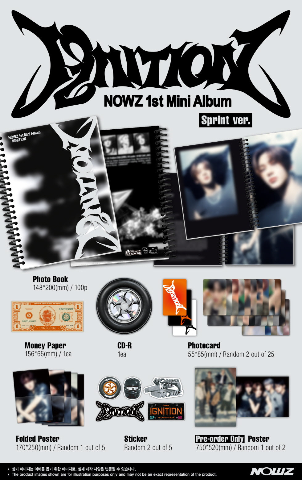 NOWZ - 1st Mini Album [IGNITION] (2 Versions).