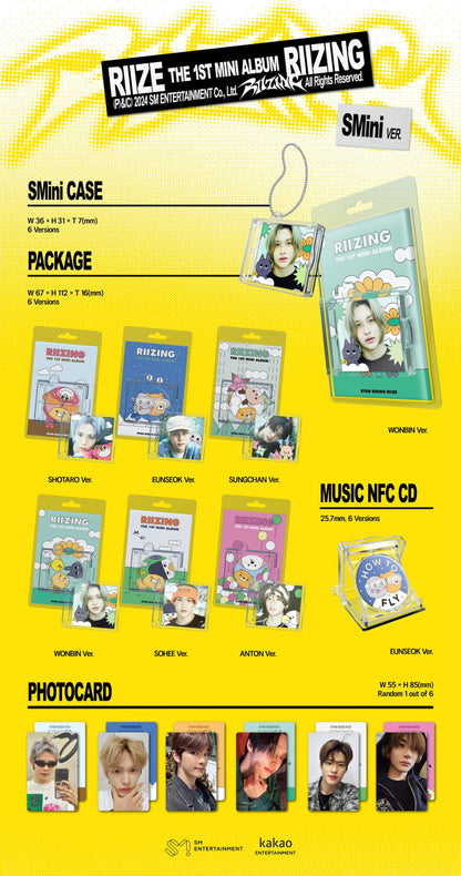 RIIZE 1st Mini Album RIIZING SMini Version (6 Versions).