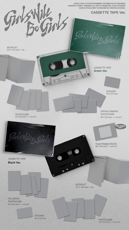 ITZY - [Girls Will Be Girls] Cassette Tape Version (2 Versions).