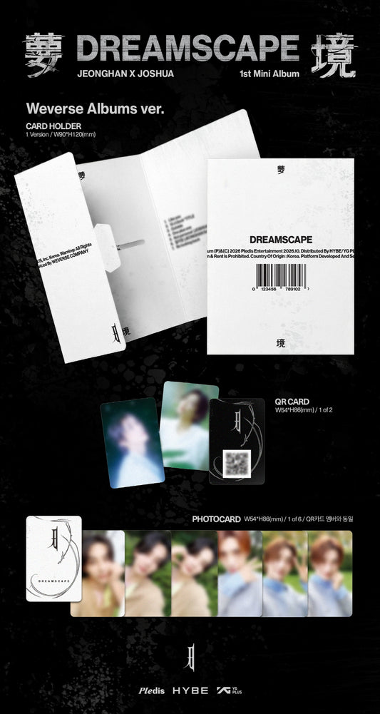 (PRE-ORDER 2026-10-19) Jeonghan×Joshua 정한×조슈아 (Seventeen) - 1st Mini Album [DREAMSCAPE] Weverse Albums Version