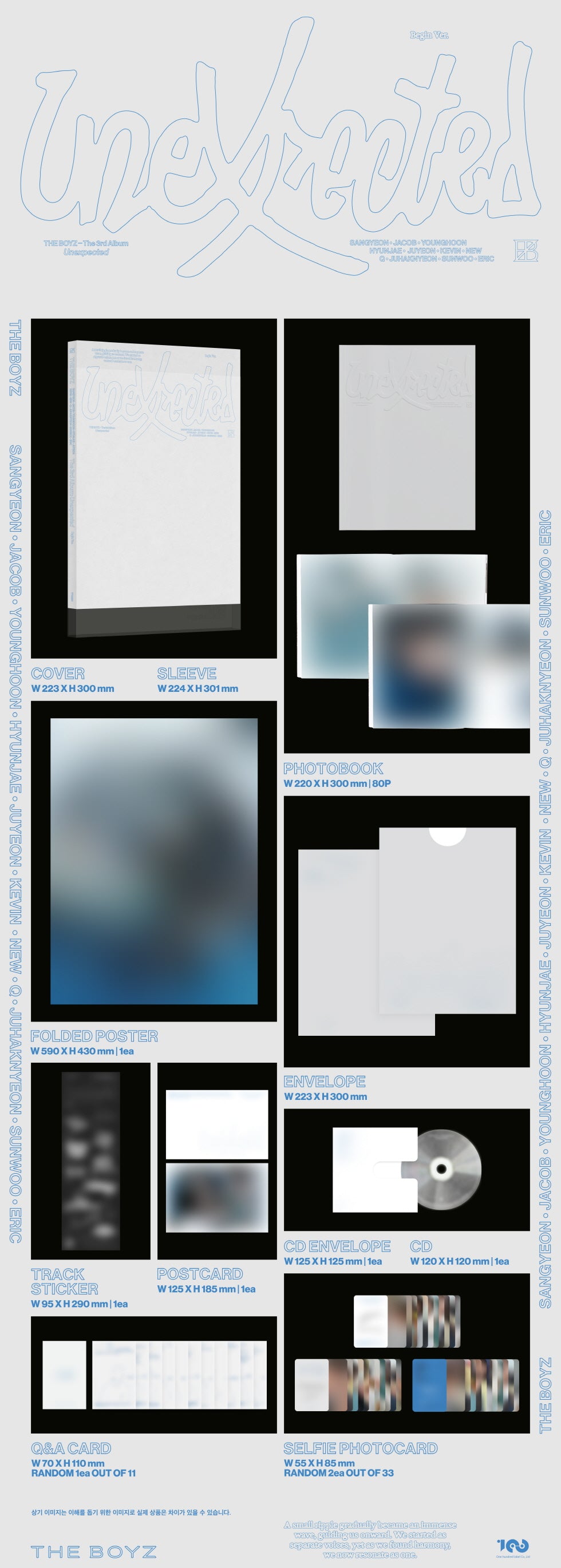 THE BOYZ - 3rd Album [Unexpected] Photobook Version (3 Versions).