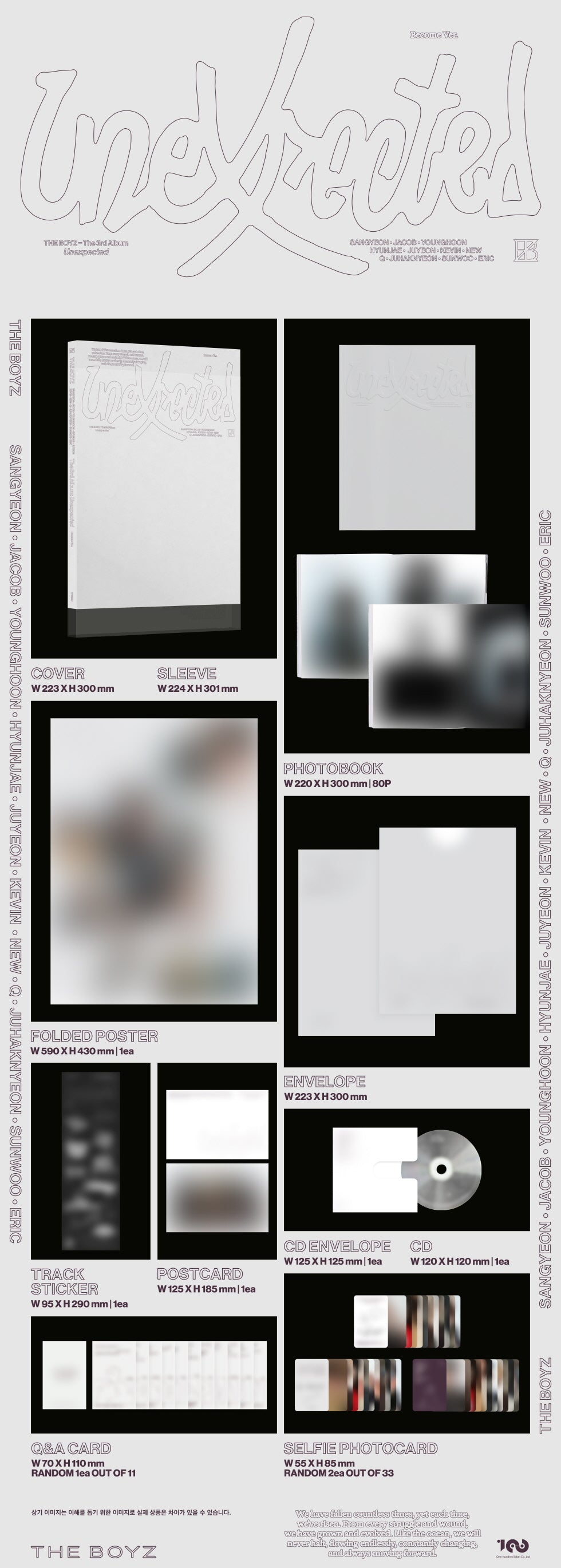 THE BOYZ - 3rd Album [Unexpected] Photobook Version (3 Versions).