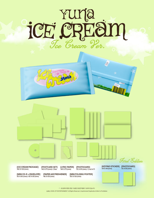 (PRE-ORDER 2026-03-23) YUNA (ITZY) - 1st Mini Album [Ice Cream] Ice Cream Version (POB Included - Pre-order only)