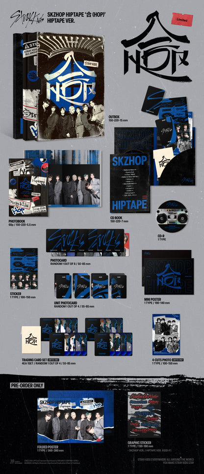 Stray Kids - SKZHOP HIPTAPE ‘合 (HOP)’ HIPTAPE Version (Limited Version) [POB - Unreleased Selfie Included!!(Limited Quantity)]...