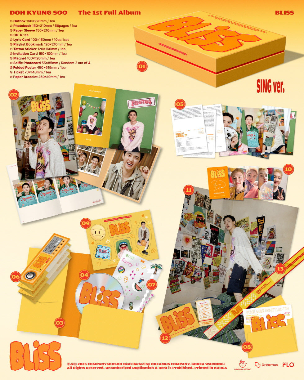(PRE-ORDER 2025-07-07) D.O. Doh Kyung Soo (EXO) - The 1st Full Album [BLISS] (2 Versions)