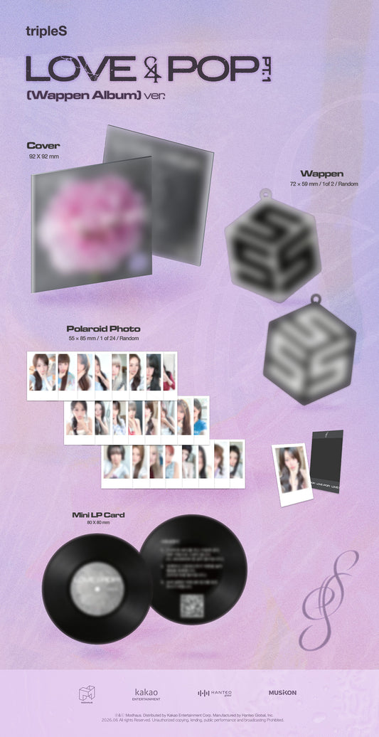 (PRE-ORDER 2026-06-02) tripleS - [LOVE&POP] Wappen Album