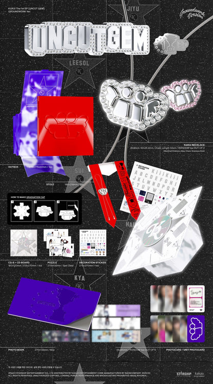 KiiiKiii - 1st Mini Album [UNCUT GEM] GROUNDWORK Version (Limited Version).