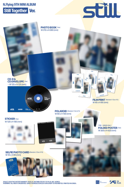 (PRE-ORDER 2026-10-08) N.Flying 엔플라잉 - 9th Mini Album [Still] Photobook Version (2 Versions) Random 1ea