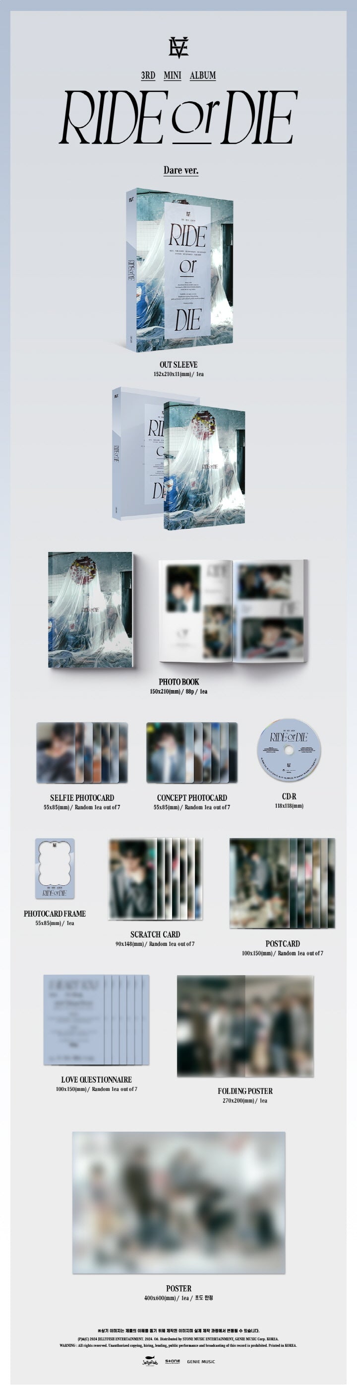 EVNNE 3rd Mini Album Ride or Die (2 Versions).