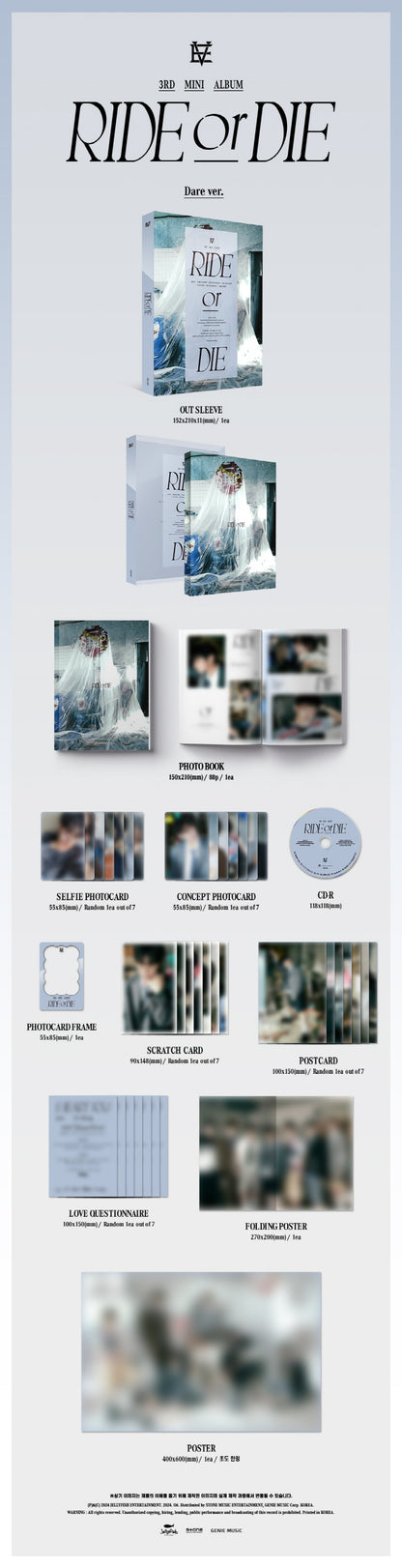 EVNNE 3rd Mini Album Ride or Die (2 Versions).