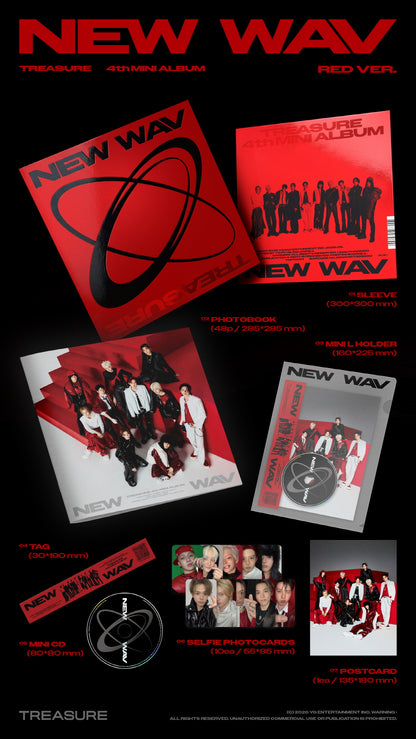 (PRE-ORDER 2026-06-01) TREASURE - 4th Mini Album [NEW WAV] (2 Versions) Random 1ea