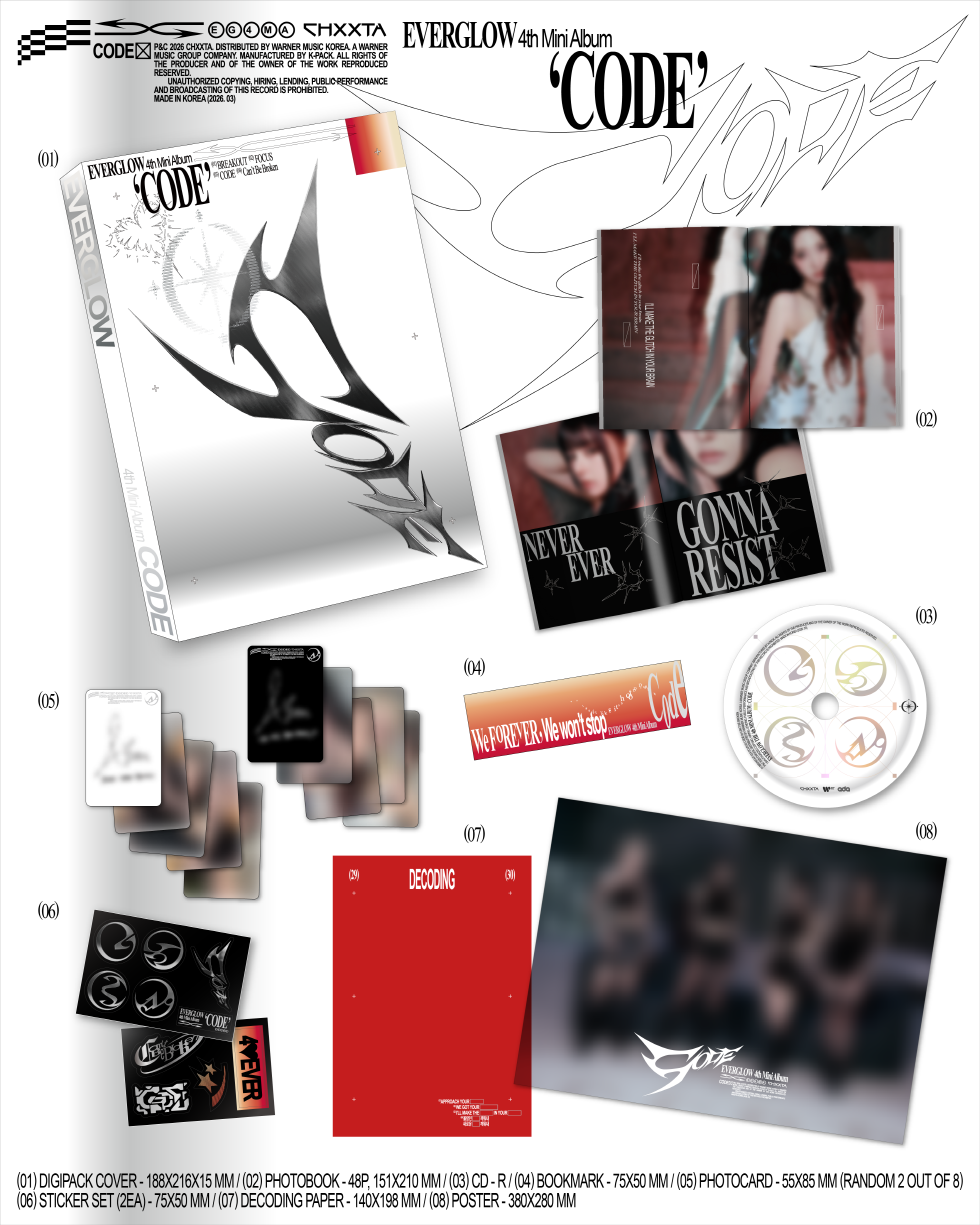 Everglow - 4th Mini Album [CODE] Photobook Album.