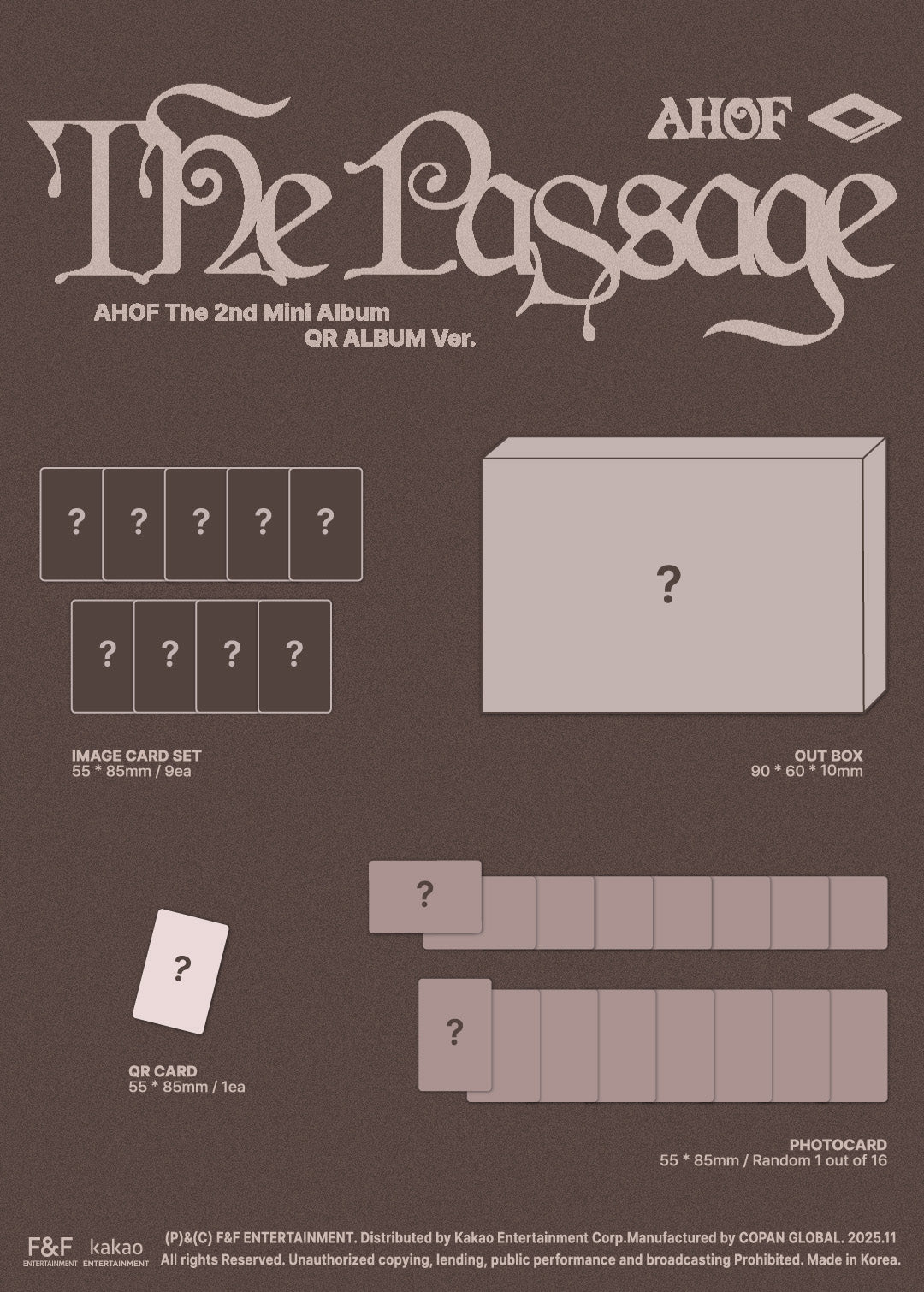 (PRE-ORDER 2025-11-05) AHOF - 2nd Mini Album [The Passage] QR ALBUM Version