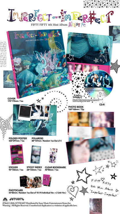 (PRE-ORDER 2026-06-01) FIFTY FIFTY - 4th Mini Album [Imperfect-I'mperfect] (2 Versions) Random 1ea