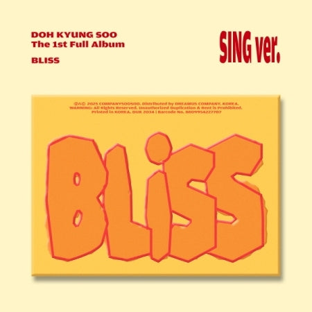 (PRE-ORDER 2025-07-07) D.O. Doh Kyung Soo (EXO) - The 1st Full Album [BLISS] (2 Versions)